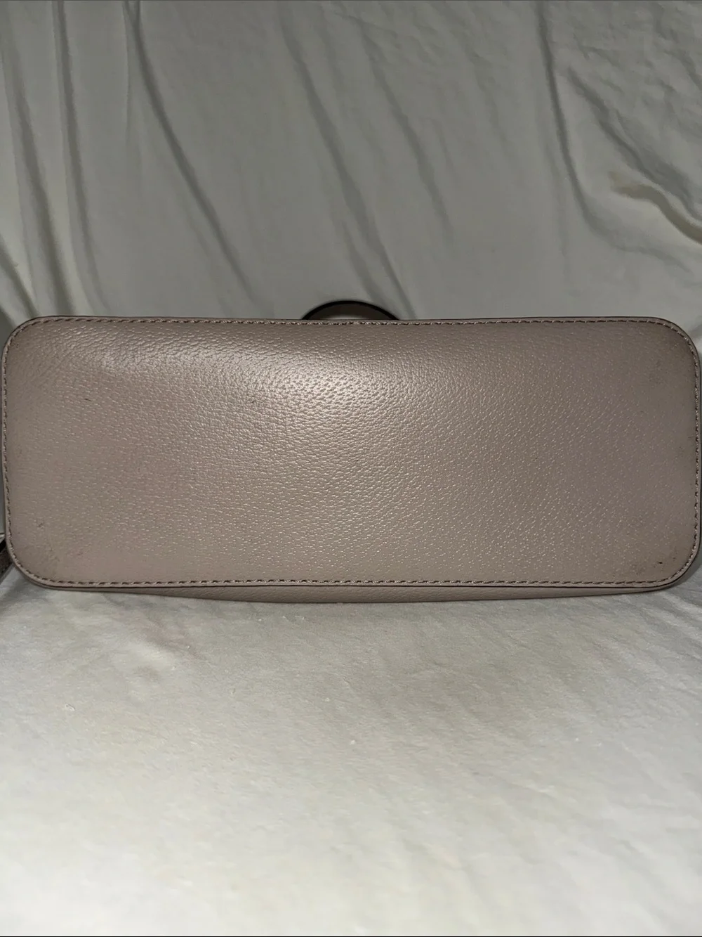 kate spade Two-Tone Dome Satchel in Cream and Taupe